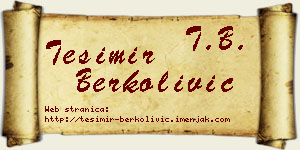 Tešimir Berkolivić vizit kartica
